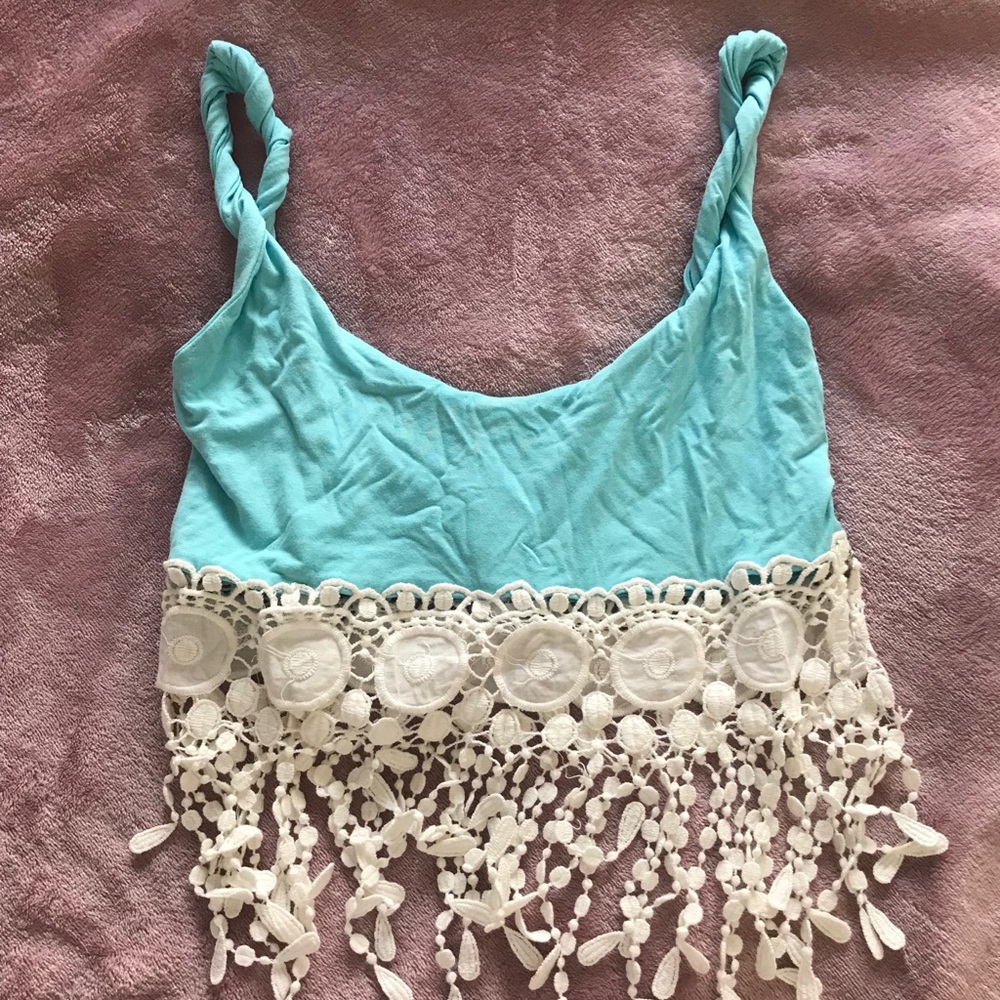 Aila Blue Crop Top (XS)